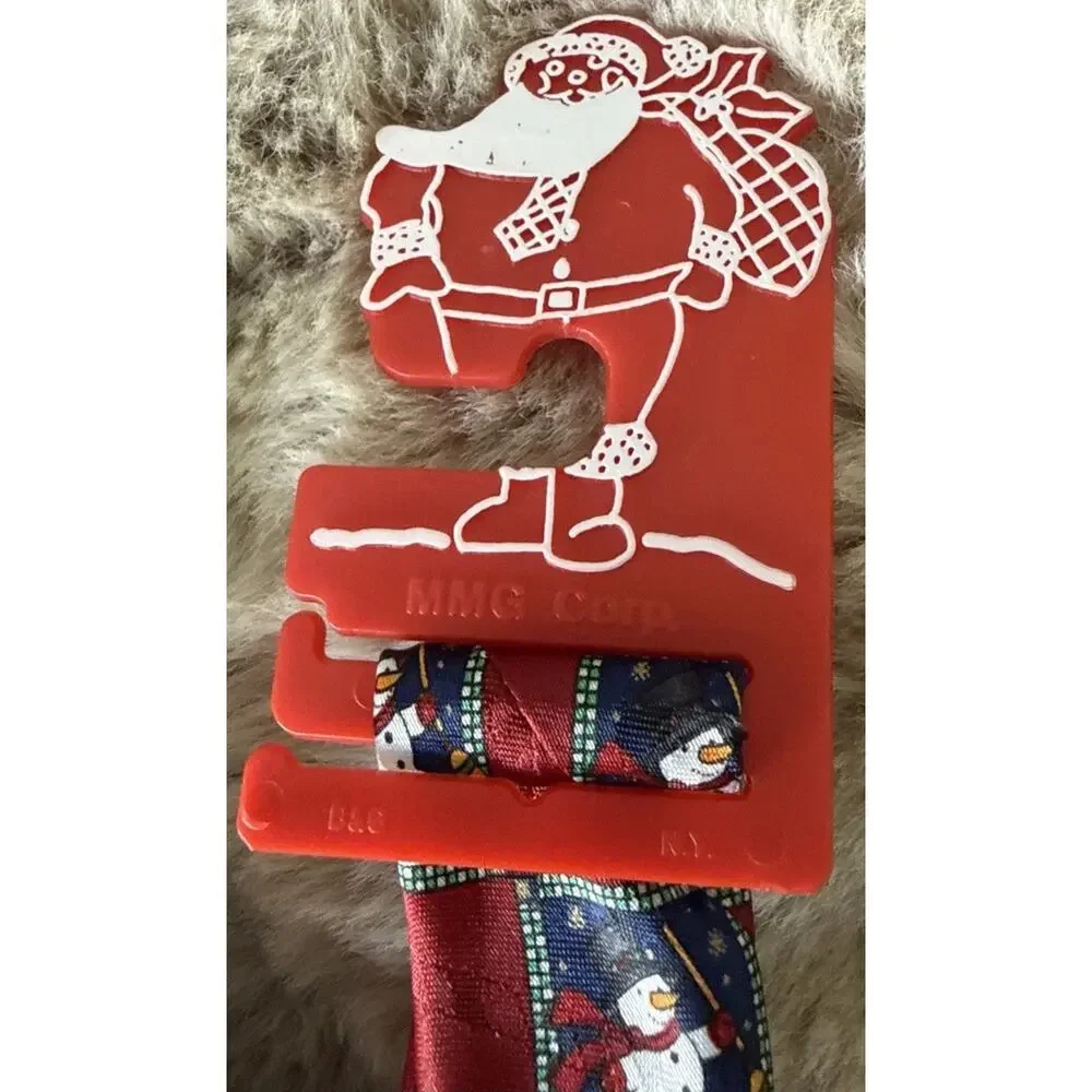 Vintage Hallmark Yule TIE Greetings Christmas Snowman Necktie Made USA with Tags
